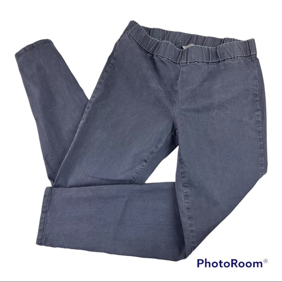 SOFT SURROUNDINGS Metro Leggings Jeggings Snaps M 12 Blue Gray - Picture 3 of 11